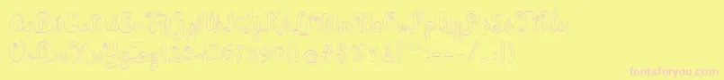 Simplisicky Font – Pink Fonts on Yellow Background