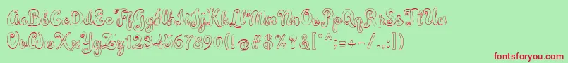 Simplisicky Font – Red Fonts on Green Background