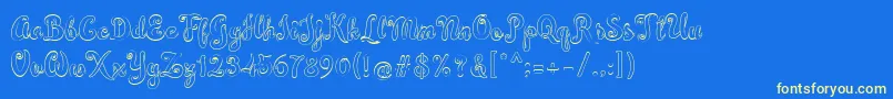 Simplisicky Font – Yellow Fonts on Blue Background