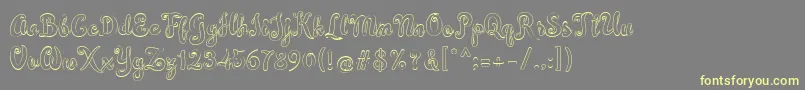 Simplisicky-Schriftart – Gelbe Schriften auf grauem Hintergrund