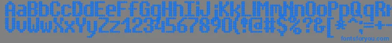 simplto2 Font – Blue Fonts on Gray Background
