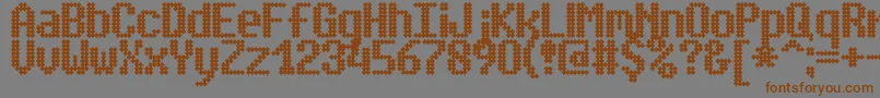simplto2 Font – Brown Fonts on Gray Background