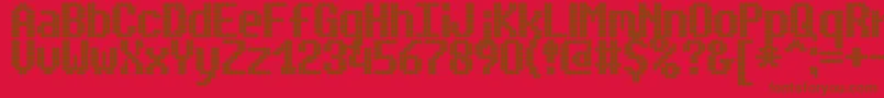 simplto2 Font – Brown Fonts on Red Background