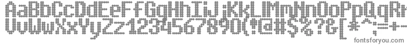 simplto2-fontti – harmaat kirjasimet valkoisella taustalla