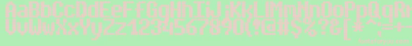 simplto2-fontti – vaaleanpunaiset fontit vihreällä taustalla