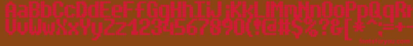 simplto2 Font – Red Fonts on Brown Background