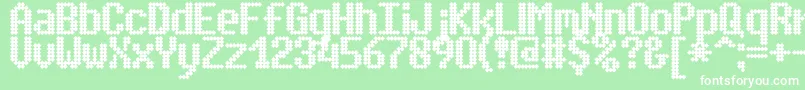 simplto2 Font – White Fonts on Green Background