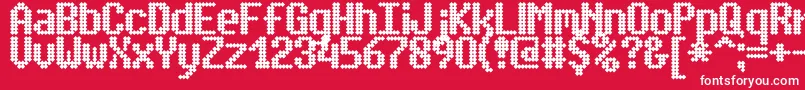 simplto2 Font – White Fonts on Red Background