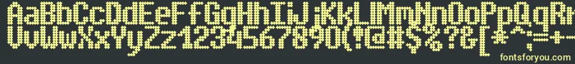 simplto2 Font – Yellow Fonts on Black Background