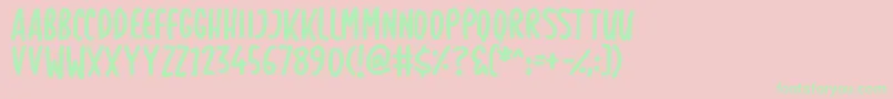 Simply Be Font – Green Fonts on Pink Background