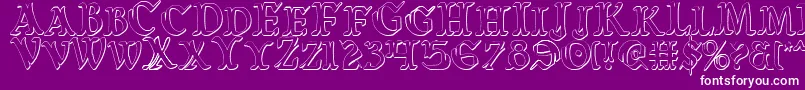 WarsOfAsgardCondensed3D Font – White Fonts on Purple Background