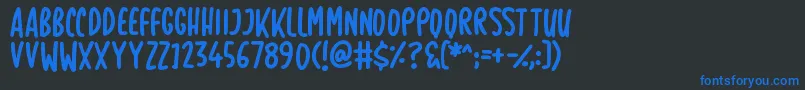 Simply Be Font – Blue Fonts on Black Background