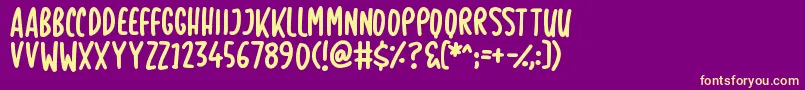 Simply Be Font – Yellow Fonts on Purple Background