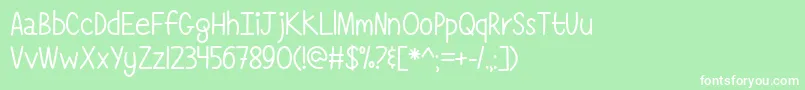 Simply Complicated   Font – White Fonts on Green Background