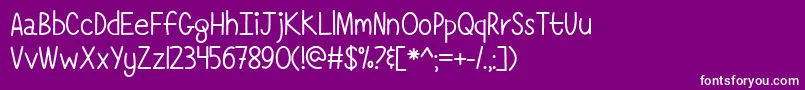 フォントSimply Complicated   – 紫の背景に白い文字