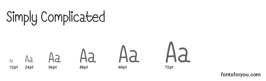 Simply Complicated   (140972) Font Sizes
