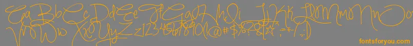 Weitere Informationen zur Simply Glamorous-Schriftart Simply Glamorous-Schriftart – Orangefarbene Schriften auf grauem Hintergrund