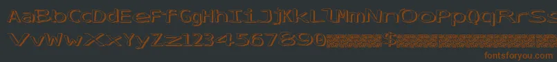 Шрифт SimplyFresh – коричневые шрифты на чёрном фоне
