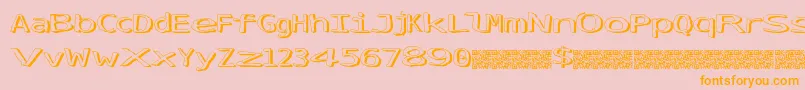 SimplyFresh Font – Orange Fonts on Pink Background