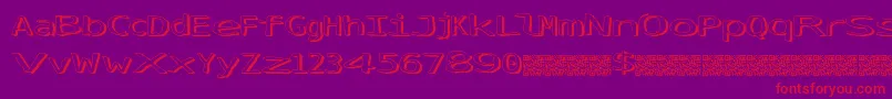 SimplyFresh Font – Red Fonts on Purple Background