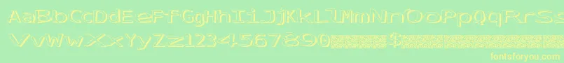 SimplyFresh Font – Yellow Fonts on Green Background