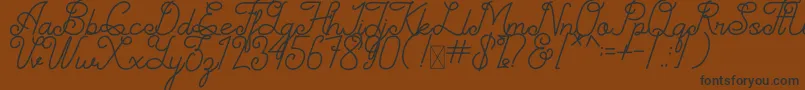 Simplyline Demo Font – Black Fonts on Brown Background