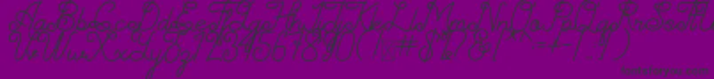 Simplyline Demo Font – Black Fonts on Purple Background