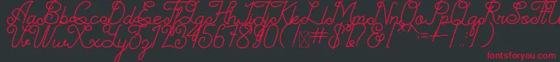 Simplyline Demo-Schriftart – Rote Schriften auf schwarzem Hintergrund