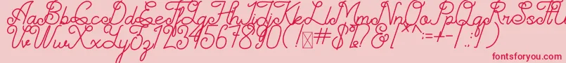 Simplyline Demo Font – Red Fonts on Pink Background