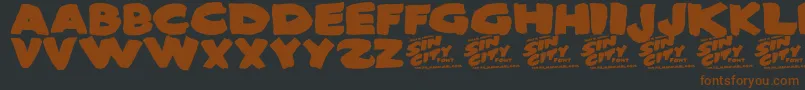 Sin City Font – Brown Fonts on Black Background