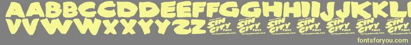 Sin City Font – Yellow Fonts on Gray Background