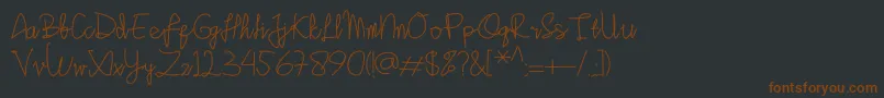Шрифт Sinau – коричневые шрифты на чёрном фоне
