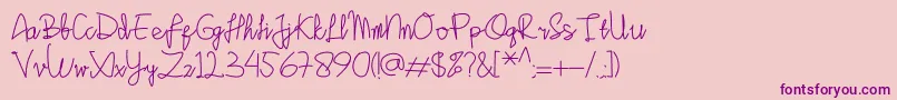 Sinau Font – Purple Fonts on Pink Background