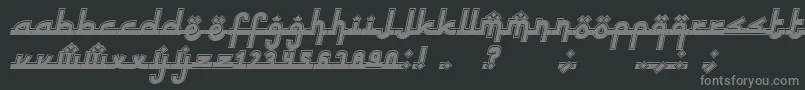 SinbadtheSailor Italic Font – Gray Fonts on Black Background