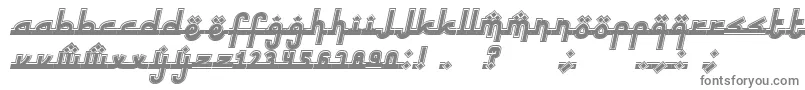 SinbadtheSailor Italic-fontti – harmaat kirjasimet valkoisella taustalla