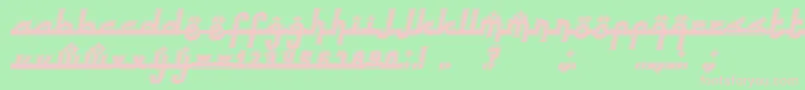 Шрифт SinbadtheSailor Italic – розовые шрифты на зелёном фоне