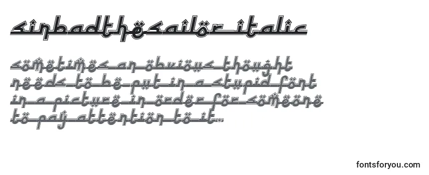 Schriftart SinbadtheSailor Italic