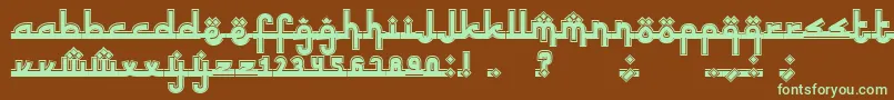SinbadtheSailor Font – Green Fonts on Brown Background