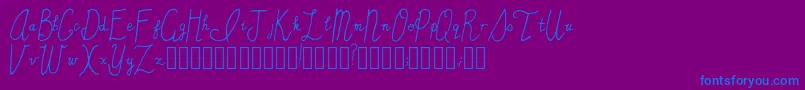 SincerelyYours Regular Font – Blue Fonts on Purple Background