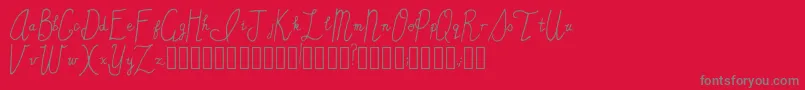 SincerelyYours Regular Font – Gray Fonts on Red Background