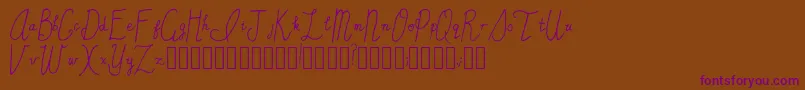 SincerelyYours Regular-Schriftart – Violette Schriften auf braunem Hintergrund