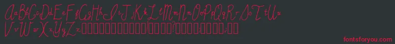 SincerelyYours Regular Font – Red Fonts on Black Background