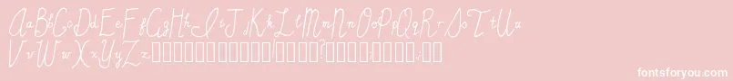 SincerelyYours Regular-Schriftart – Weiße Schriften auf rosa Hintergrund