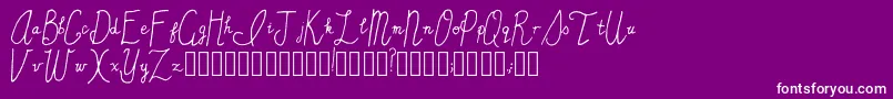 SincerelyYours Regular Font – White Fonts on Purple Background