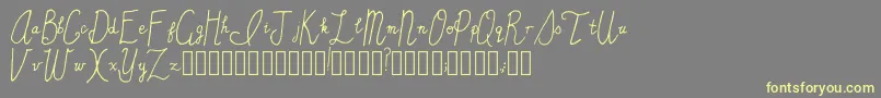 SincerelyYours Regular Font – Yellow Fonts on Gray Background