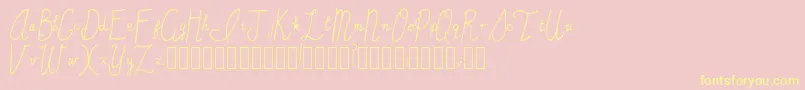 SincerelyYours Regular Font – Yellow Fonts on Pink Background