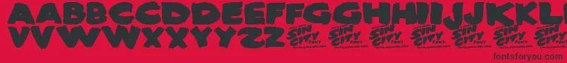 フォントSinCity – 赤い背景に黒い文字