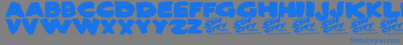 More about SinCity Font SinCity Font – Blue Fonts on Gray Background