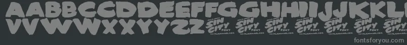 SinCity Font – Gray Fonts on Black Background