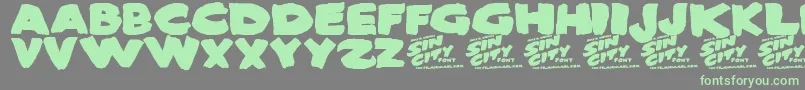 SinCity-fontti – vihreät fontit harmaalla taustalla